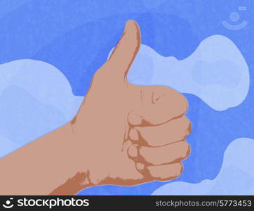 showing Thumbs Up, Like symbol