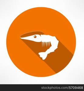 shrimp flat icon. Flat modern style vector illustration