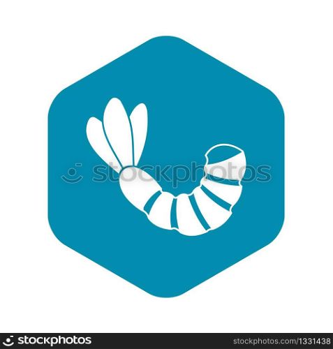 Shrimp icon in simple style isolated vector illustration. Shrimp icon, simple style
