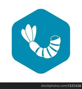 Shrimp icon in simple style isolated vector illustration. Shrimp icon, simple style