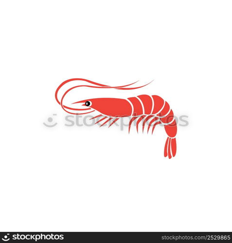 shrimp icon logo vector design template