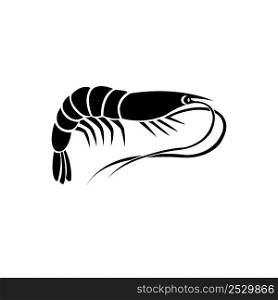 shrimp icon logo vector design template