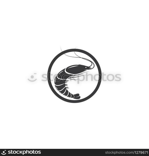Shrimp illustration logo vector design
