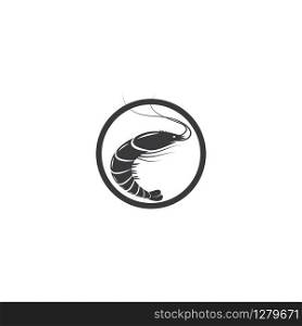 Shrimp illustration logo vector design