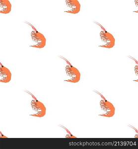 Shrimp pattern seamless background texture repeat wallpaper geometric vector. Shrimp pattern seamless vector
