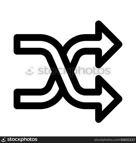 shuffle arrow, icon on isolated background