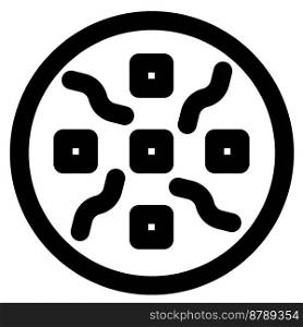 Shuizhu dish outline vector icon