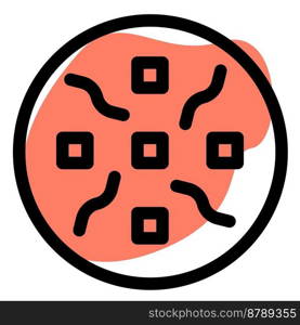 Shuizhu dish outline vector icon