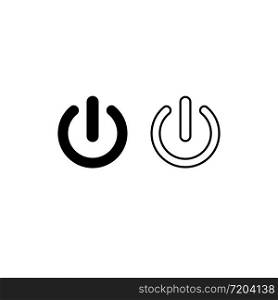 Shut down button or power on off vector for apps and websites icon in black on an isolated white background. EPS 10 vector. Shut down button or power on off vector for apps and websites icon in black on an isolated white background. EPS 10 vector.