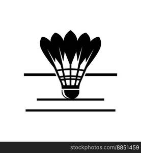 shuttlecock and racket icon,logo illustration design