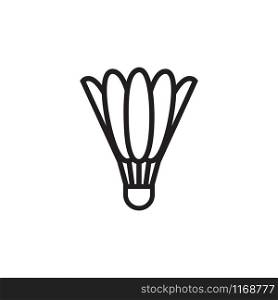 Shuttlecock badminton icon design template vector isolated