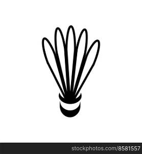 shuttlecock badminton  icon vector illustration logo design