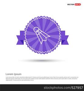 Shuttlecock Icon - Purple Ribbon banner
