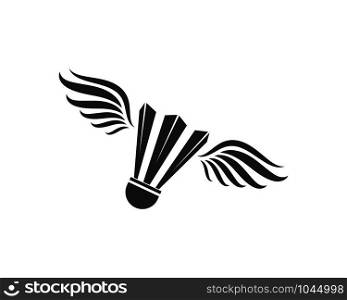 shuttlecock vector icon logo illustration design template