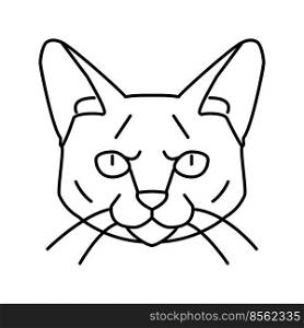 siamese cat cute pet line icon vector. siamese cat cute pet sign. isolated contour symbol black illustration. siamese cat cute pet line icon vector illustration