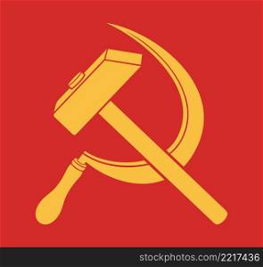 Sickle and hammer vector illustration