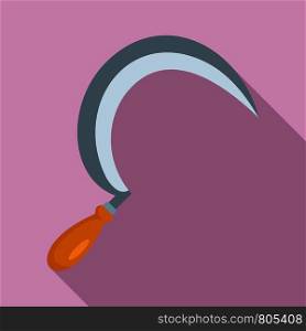 Sickle icon. Flat illustration of sickle vector icon for web design. Sickle icon, flat style