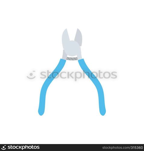Side cutters icon. Flat color design. Vector illustration.