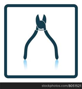 Side cutters icon. Shadow reflection design. Vector illustration.