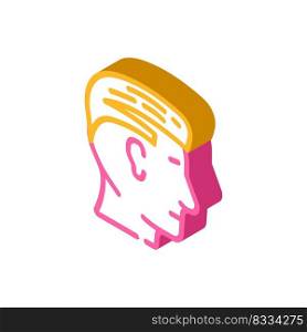 side part hairstyle male isometric icon vector. side part hairstyle male sign. isolated symbol illustration. side part hairstyle male isometric icon vector illustration
