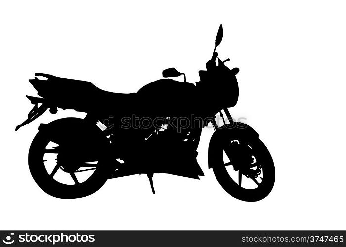 Side Profile Image of a Motorbike Silhouette