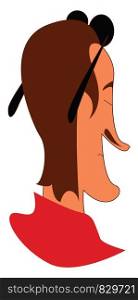 Side profile of a trendy man vector or color illustration