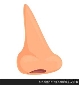Side rhinoplasty icon cartoon vector. Nose surgery. Open anatomy. Side rhinoplasty icon cartoon vector. Nose surgery