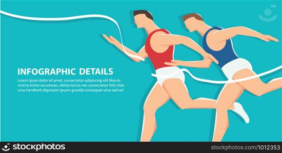 side view of running background, health conscious concept vector illustration eps10