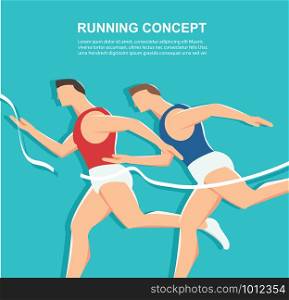 side view of running background, health conscious concept vector illustration eps10