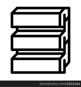 siding building material line icon vector. siding building material sign. isolated contour symbol black illustration. siding building material line icon vector illustration