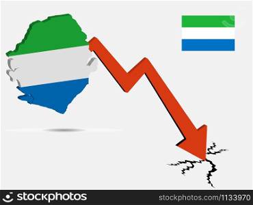 Sierra Leone economic crisis vector illustration Eps 10.. Sierra Leone economic crisis vector illustration Eps 10