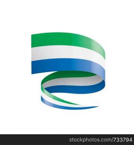 Sierra Leone flag, vector illustration on a white background