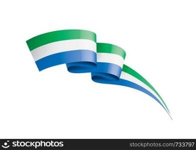 Sierra Leone flag, vector illustration on a white background