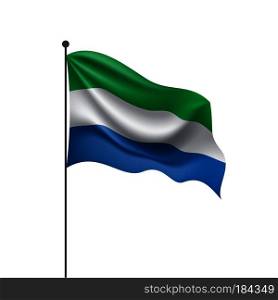 Sierra Leone flag, vector illustration on a white background. Sierra Leone flag, vector illustration