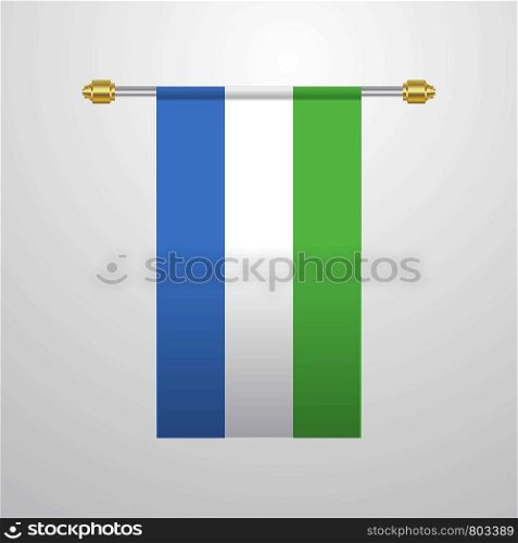 Sierra Leone hanging Flag