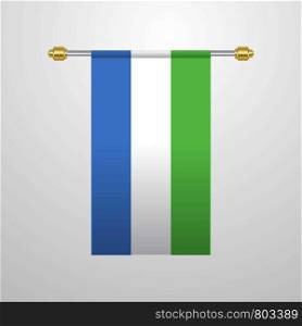 Sierra Leone hanging Flag