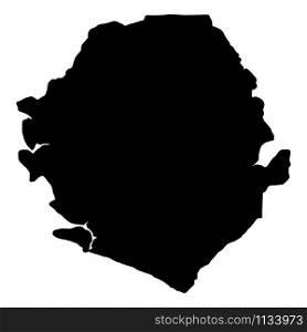 Sierra Leone Map Black Silhouette Vector illustration eps 10.. Sierra Leone Map Silhouette Vector Vector illustration eps 10