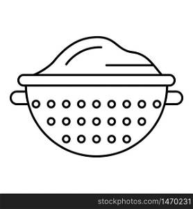 Sieve icon. Outline sieve vector icon for web design isolated on white background. Sieve icon, outline style