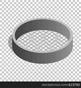 Sieve isometric icon 3d on a transparent background vector illustration. Sieve isometric icon
