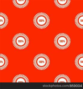Sign 100 download pattern repeat seamless in orange color for any design. Vector geometric illustration. Sign 100 download pattern seamless