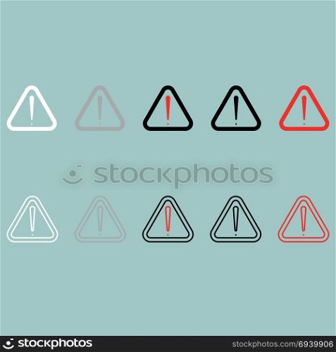 Sign attention heed notice note accent icon.. Sign attention heed notice note accent icon. Set icons.
