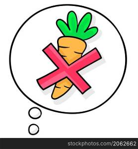 sign banned vegetable carrots