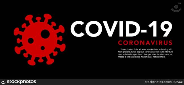 Sign caution coronavirus. Stop coronavirus banner. eps10