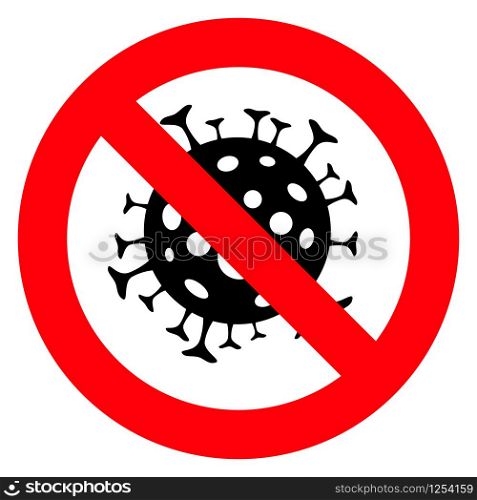 Sign caution coronavirus. Stop coronavirus. Coronavirus outbreak. Coronavirus danger and public health risk disease and flu outbreak