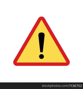 Sign danger, warning, attention isolated on white background. Vector illustration