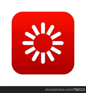Sign download icon digital red for any design isolated on white vector illustration. Sign download icon digital red