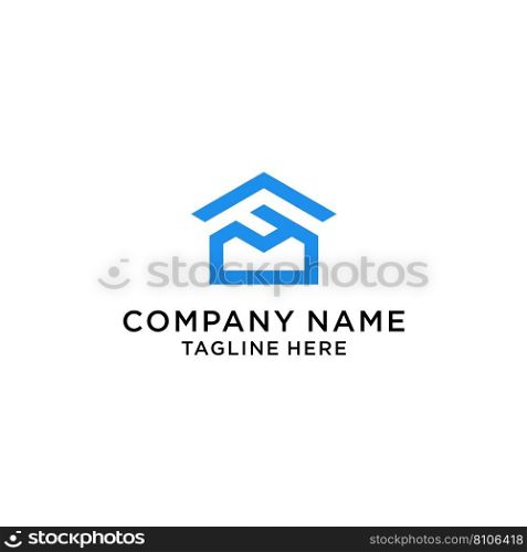 Sign f house logo design letter f home logo Vector Image