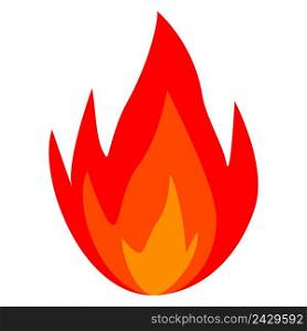 Sign flame icon, vector fire source, heat flame fire concept