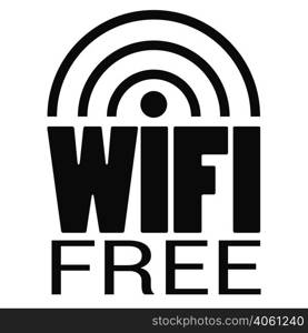 Sign free wifi, minimalist illustration vector for design or printingisolated on white.. Sign free wifi