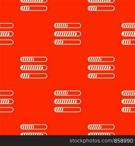 Sign horizontal columns load pattern repeat seamless in orange color for any design. Vector geometric illustration. Sign horizontal columns load pattern seamless